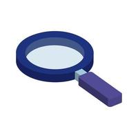 magnifying glass instrument isolated icon vector