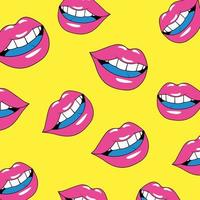 background of sexy lips female icons vector
