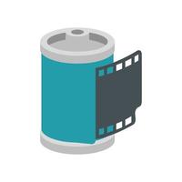 roll camera nineties retro isolated icon vector