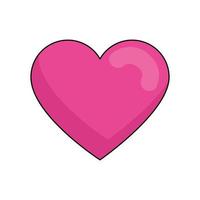 cute heart love isolated icon vector