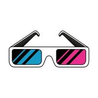 Gafas de accesorios de estilo retro de los noventa vector