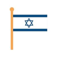 bandera de israel, patriótico, aislado, icono vector