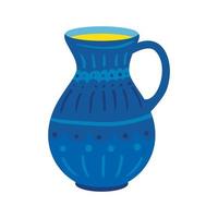 teapot of pottery decorative isolated icon vector