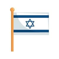 bandera de israel, patriótico, aislado, icono vector