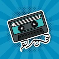 cassette music pop art style icon vector