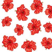 background of cute flowers of red color vector