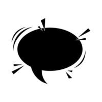 silhouette of speech bubble pop art style vector