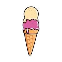 delicious ice cream pop art style icon vector