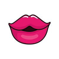 sexy lips pop art style icon vector