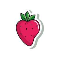 delicious strawberry pop art style icon vector