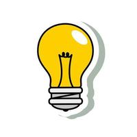 light bulb pop art style icon vector