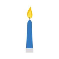 candle light decoration isolated icon vector