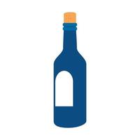botella de vino icono aislado vector