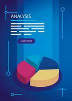 analysis data with graphic circular vector