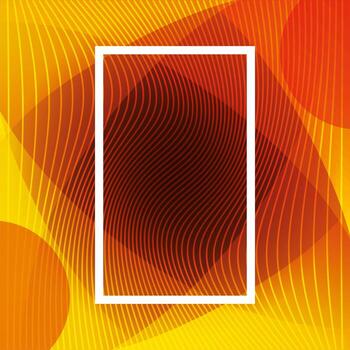 waves background with frame, geometric figures vector