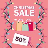 promociones y descuentos de navidad, rebajas de invierno vector