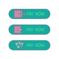 Web payment button vector