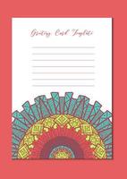 Mandala oriental template card vector