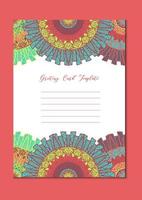 Mandala oriental template card vector