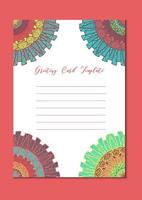 Mandala oriental template card vector