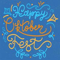 feliz oktoberfest letras vector