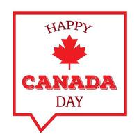 feliz dia DE CANADA vector