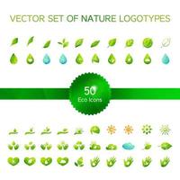 iconos de ecología, logotipo de la naturaleza vector