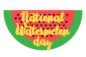 National Watermelon Day Banner vector