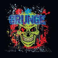 Gothic sign with skull, grunge vintage design t shirts vector