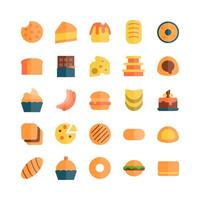 Cake And Bread icon set vector flat for website, mobile app, presentation, social media. Suitable for user interface and user experience.