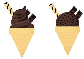 illustration of chocolate ice cream vector