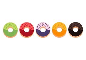 a collection of colorful donut illustrations 3
