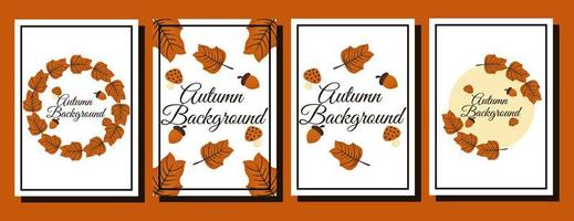 collection of backgrounds with autumn theme 2 vector