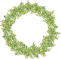 Wreath with olive leafs vector