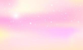Fantasy background of pink magic sky in sparkling stars. vector