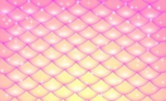 Colored mermaid scales, fish scales. Fantasy background in sparkling stars for design.