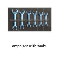 Vector image of an organizer for work tools. Cartoon style. EPS 10