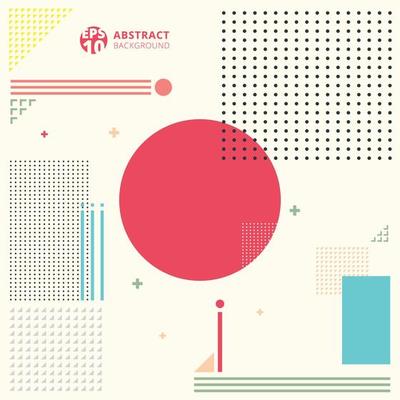 Modern abstract art geometric background with flat minimalistic style for poster, print, ad, brochure, leaflet, magazine, website