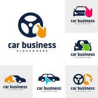 Set of Car touch logo vector template, Creative car logo design concepts