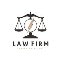 Justice feather logo vector template, Creative Law Firm logo design concepts