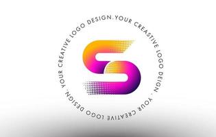 Dots Letter S Logo. S Letter Design Vector with Dots.