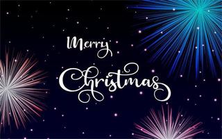 Merry Christmas Typography on beautiful abstract background, Merry Christmas text on festive banner background. vector