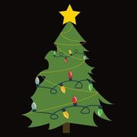 Beautiful Christmas Elements With Christmas Tree Png Design vector