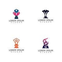 Modern Trophy Winner Logo Symbol Icon Vector Graphic Design Stock Vector