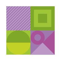 tarjeta colorida geométrica mínima vector