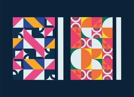 minimal geometric pair banners vector