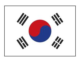 bandera del país de corea del sur vector