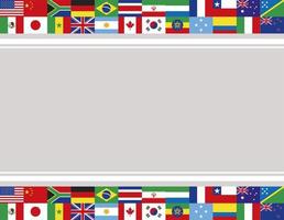 countries flags frame vector