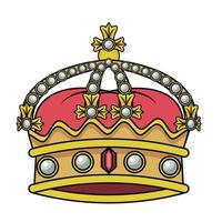accesorio de la corona del monarca vector