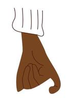 afro hand making promise vector
